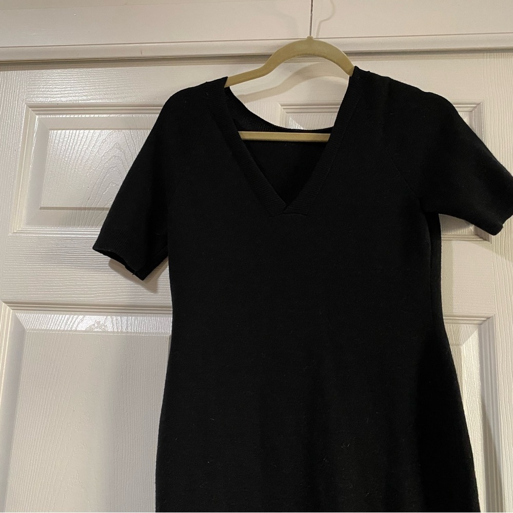 Ann Taylor 100% Merino Wool Black Dress Size Small - Picture 6 of 7
